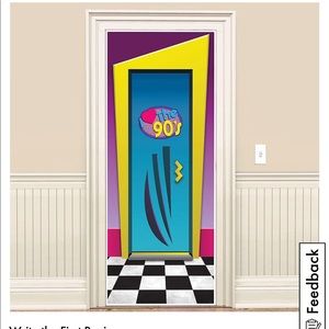 90s Party Decorations with Backdrop & Photo Props